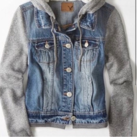 American Eagle Outfitters Jackets & Blazers - American Eagle Denim Hooded Jacket